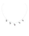 Fruit & Jewels Grape Charms Necklace in Brass and Silver PVD