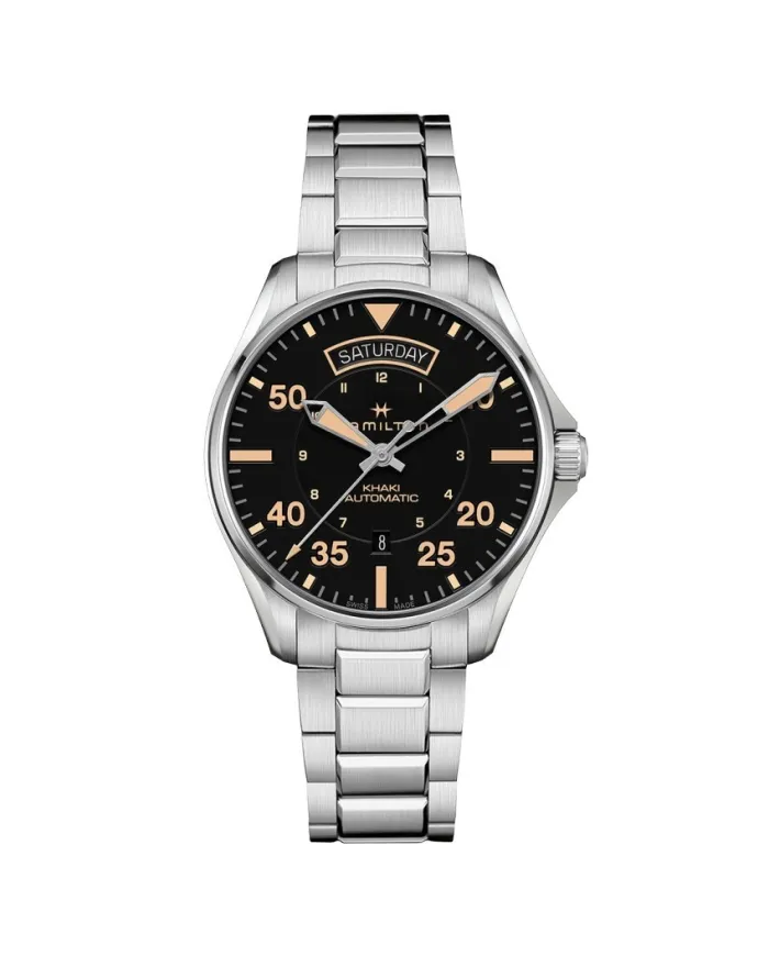 Hamilton Khaki Aviation Day Date Auto Steel Watch
