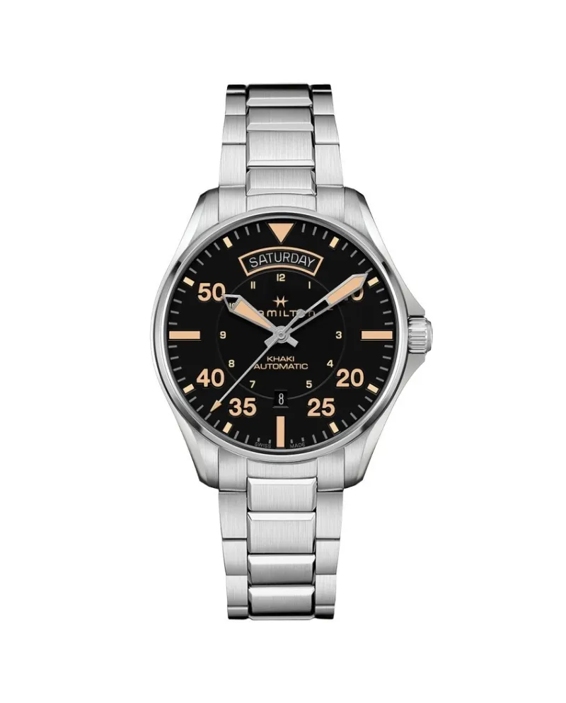 Hamilton Khaki Aviation Day Date Auto Steel Watch Hamilton Khaki Aviation Day Date Auto Steel Watch