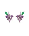 Orecchini a Lobo Fruit & Jewels Uva in Ottone Pvd Oro Argento