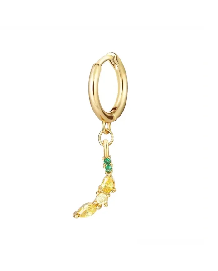 Mono Orecchino Pendente Fruit & Jewels Banana in Ottone Pvd Oro