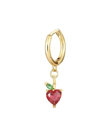 Mono Orecchino Pendente Fruit & Jewels Mela in Ottone Pvd Oro Giallo