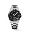 Orologio Longines Spirit Zulu Time con Quadrante Nero e Bracciale in Acciaio