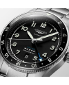 Orologio Longines Spirit Zulu Time con Quadrante Nero e Bracciale in Acciaio