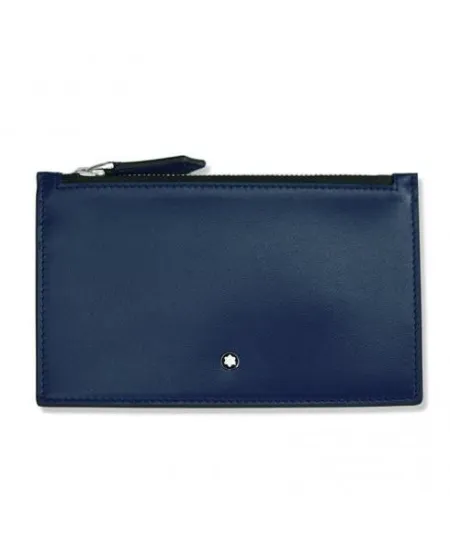 Custodia Montblanc Meisterstuck in Pelle Blu con Cerniera