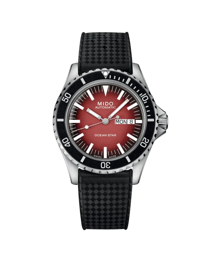 Orologio Mido Ocean Star Tribute Gradient con Quadrante Rosso
