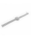 Bracciale Leo Pizzo in Oro Bianco con Fiore di Diamanti Bianchi