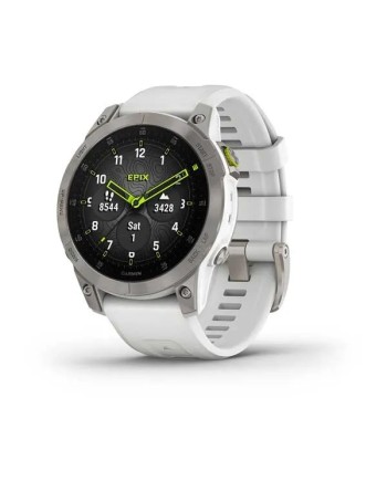 SmartWatch Garmin Epix Sapphire White Titanium con Cinturino in Caucciù