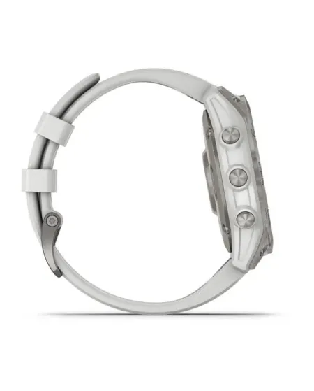 Garmin Epix Sapphire White Titanium SmartWatch with Rubber Strap