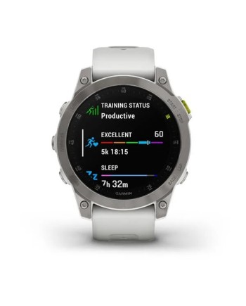 SmartWatch Garmin Epix Sapphire White Titanium con Cinturino in Caucciù