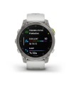 SmartWatch Garmin Epix Sapphire White Titanium con Cinturino in Caucciù