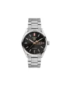 Orologio Tag Heuer Carrera con Quadrante Nero e Cinturino in Acciaio 41 mm
