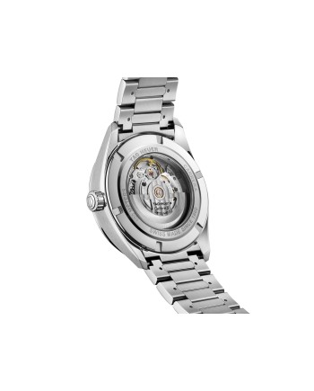 Orologio Tag Heuer Carrera con Quadrante Nero e Cinturino in Acciaio 41 mm