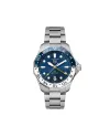 Orologio Tag Heuer Aquaracer Professional 300 GMT con Quadrante Blu e Cinturino in Acciaio