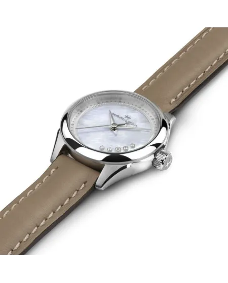 Orologio Hamilton Jazzmaster Lady Quartz con Quadrante Madreperla e Diamanti