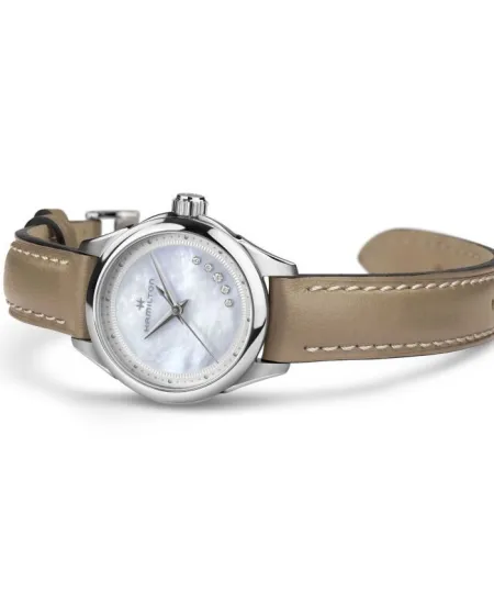 Orologio Hamilton Jazzmaster Lady Quartz con Quadrante Madreperla e Diamanti