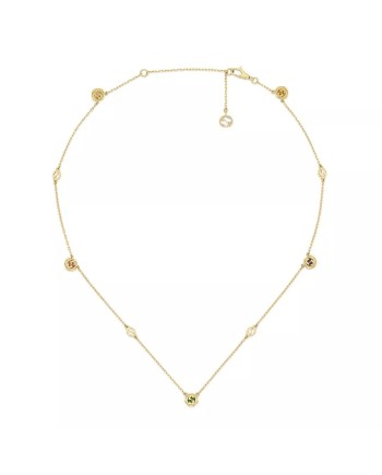 Collana Gucci Interlocking in Oro Giallo con Pietre