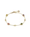 Bracelet entrelacé Gucci en or jaune avec pierres