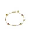 Bracelet entrelacé Gucci en or jaune avec pierres