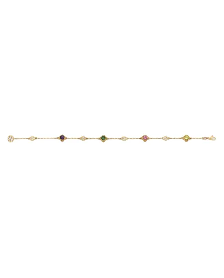 Bracciale Gucci Interlocking in Oro Giallo con Pietre