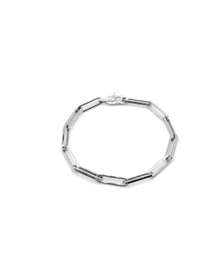 Bracciale Unoaerre in Argento con maglie ovali martellate