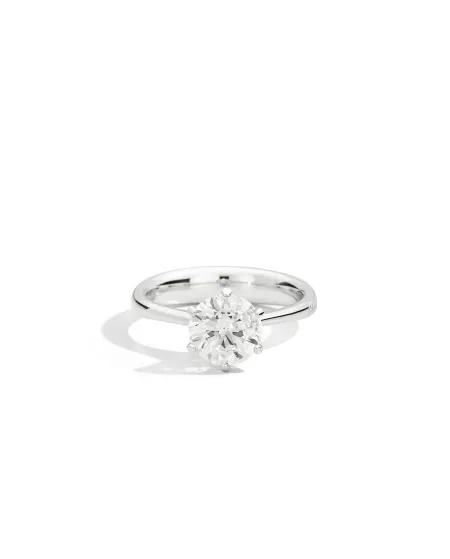 Anello Solitario a Sei Griffe Recarlo Anniversary in Oro Bianco con Diamante