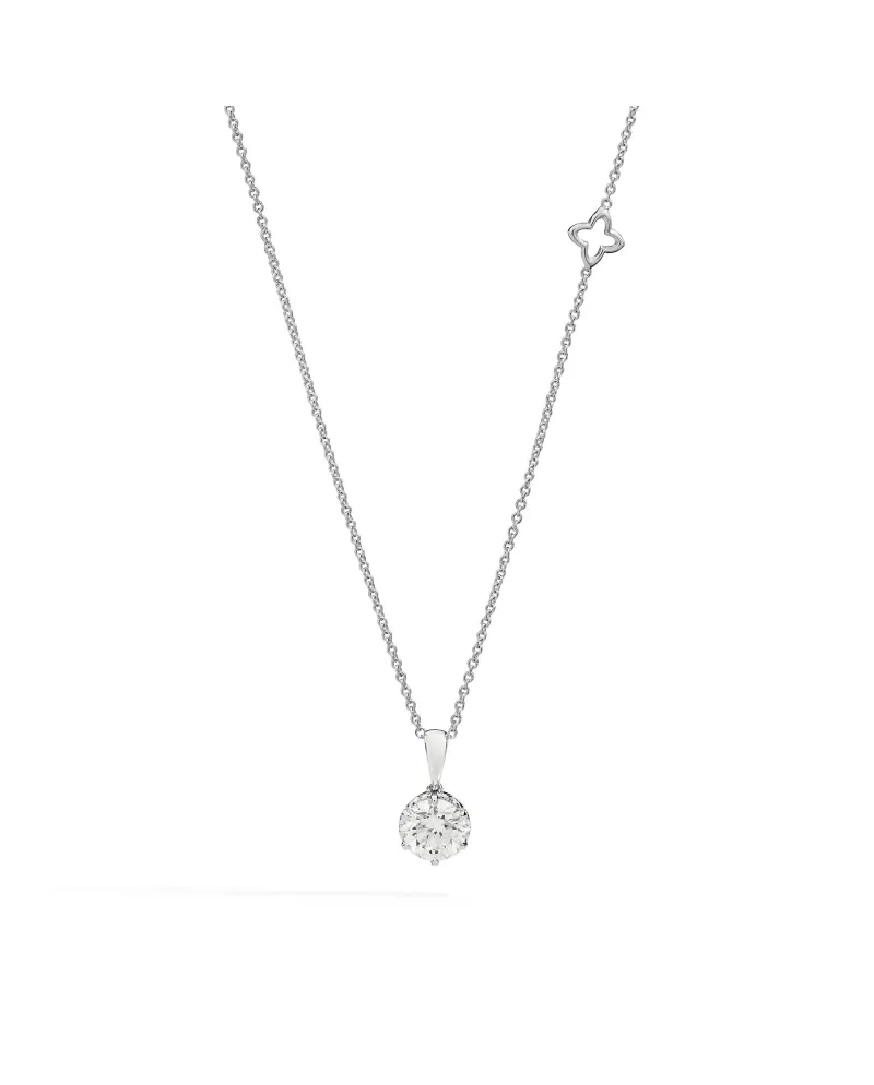 Collier ras de cou Recarlo Anniversary Six Claw Light Point en or blanc avec diamant