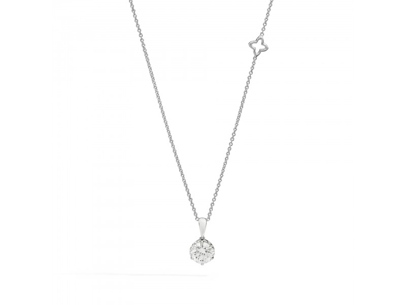 Recarlo Anniversary Six Claw Light Point Choker in White Gold with Diamond