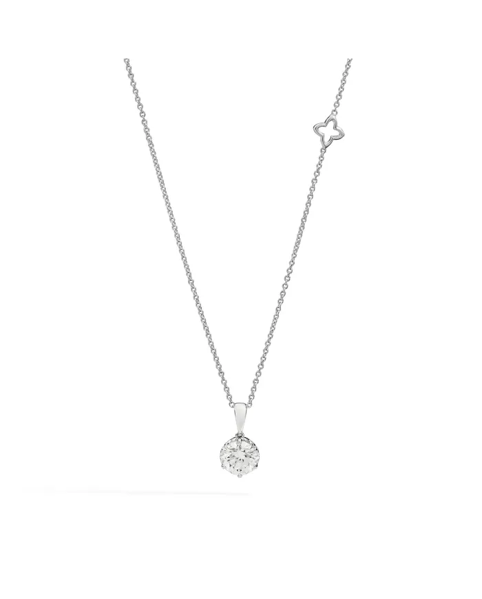 Collier ras de cou Recarlo Anniversary Six Claw Light Point en or blanc avec diamant