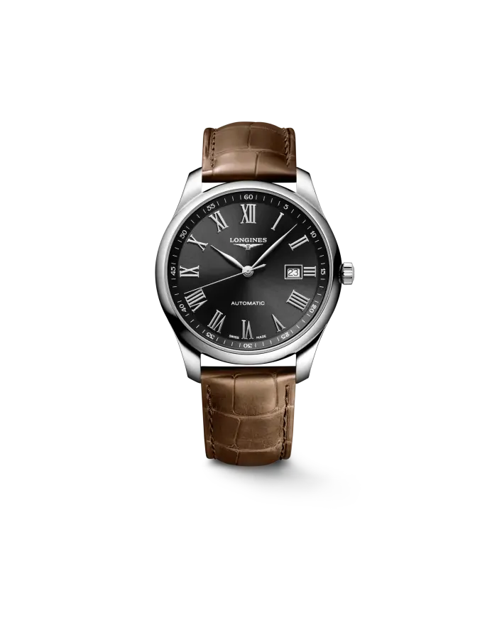 Orologio The Longines Master Collection con Quadrante Nero e Cinturino in Pelle