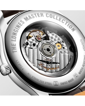 Orologio The Longines Master Collection con Quadrante Nero e Cinturino in Pelle