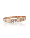 Bracciale Rigido Pasquale Bruni Amore in Oro Rosa con Quarzo Rosa e Diamanti