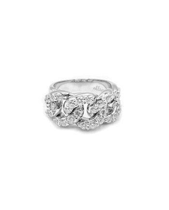 Bague Groumette Leo Pizzo en or blanc avec diamants blancs