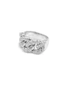 Leo Pizzo Groumette Ring in White Gold with White Diamonds