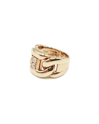 Leo Pizzo Ring in Rose Gold with White Diamonds