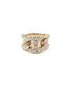 Anello Leo Pizzo in Oro Rosa con Diamanti Bianchi