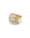 Anello Leo Pizzo in Oro Rosa con Diamanti Bianchi