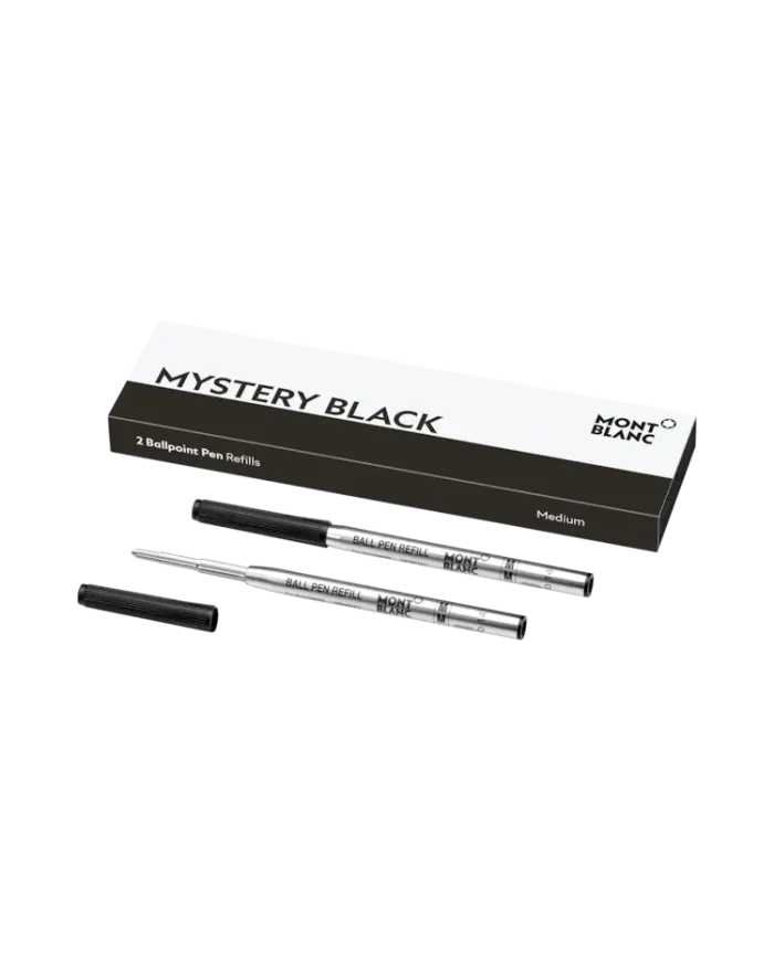 2 Refills Montblanc per Penna a Sfera Mistery Black Medio