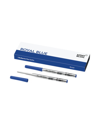 2 Refills Montblanc per Penna a Sfera Broad Royal Blue