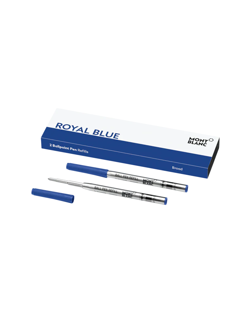 2 Refills Montblanc per Penna a Sfera Broad Royal Blue
