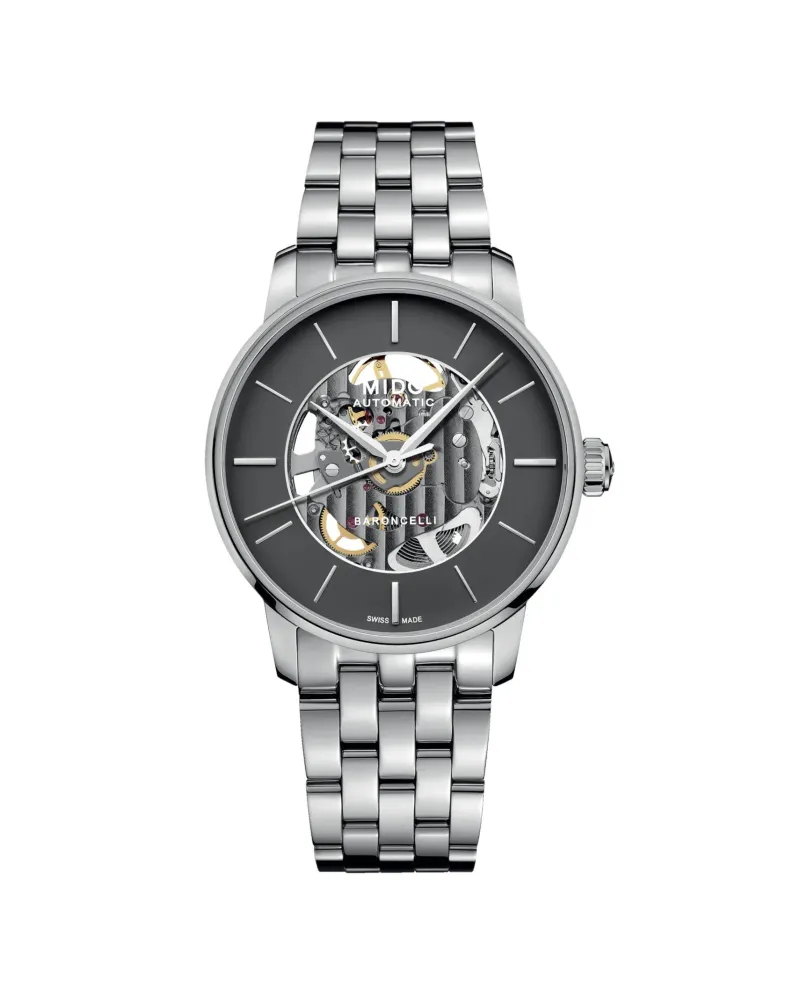 Orologio Mido Baroncelli Signature Skeleton con Cinturino in Acciaio Orologio Mido Baroncelli Signature Skeleton con Cinturino in Acciaio