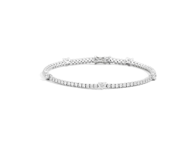 Bracelet Recarlo Anniversaire Love Tennis en Or Blanc et Diamants
