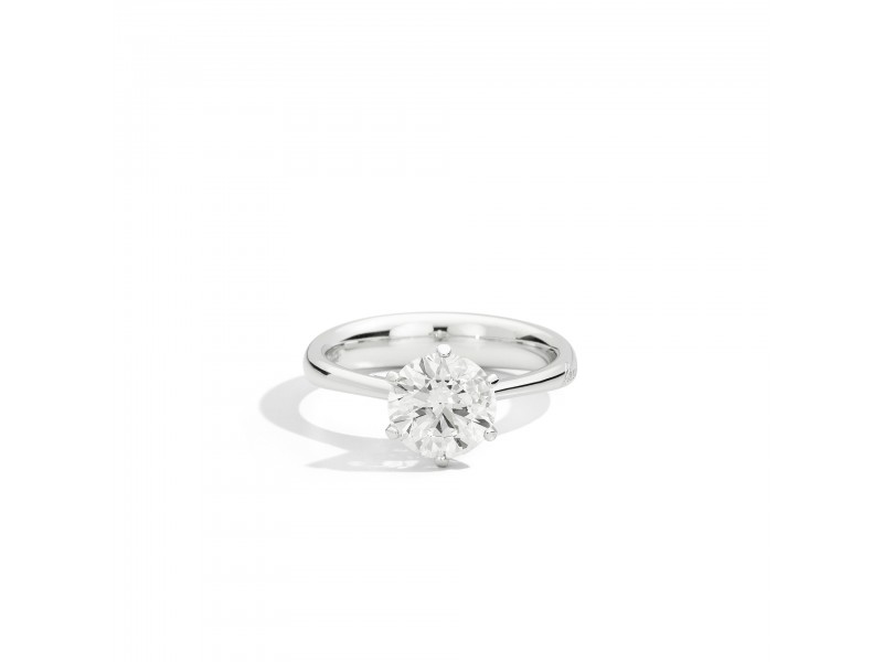 Six Claws Recarlo Anniversary Solitaire Ring in White Gold with Diamond