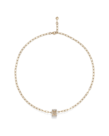 Chantecler Carousèl Necklace with Pendant with Diamonds and White Enamel