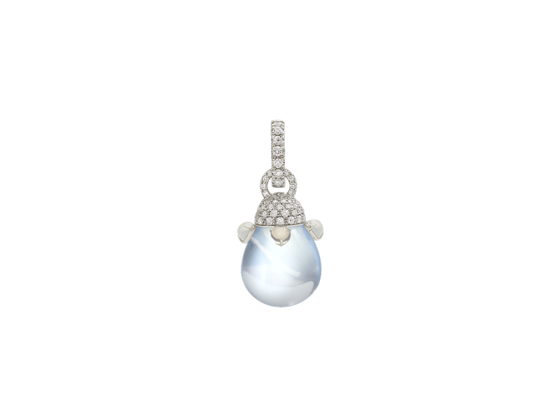 Chantecler Joyful pendant in white gold with diamonds, quartz and crystal