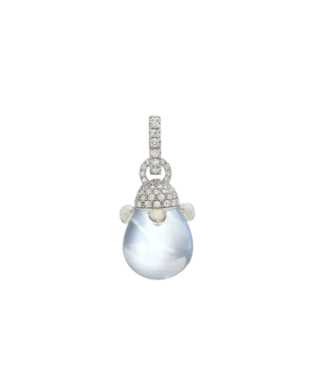 Chantecler Joyful pendant in white gold with diamonds, quartz and crystal
