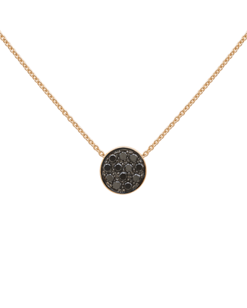 Collana Chantecler Capritude Paillettes in Oro Rosa con Pavé di Diamanti Neri