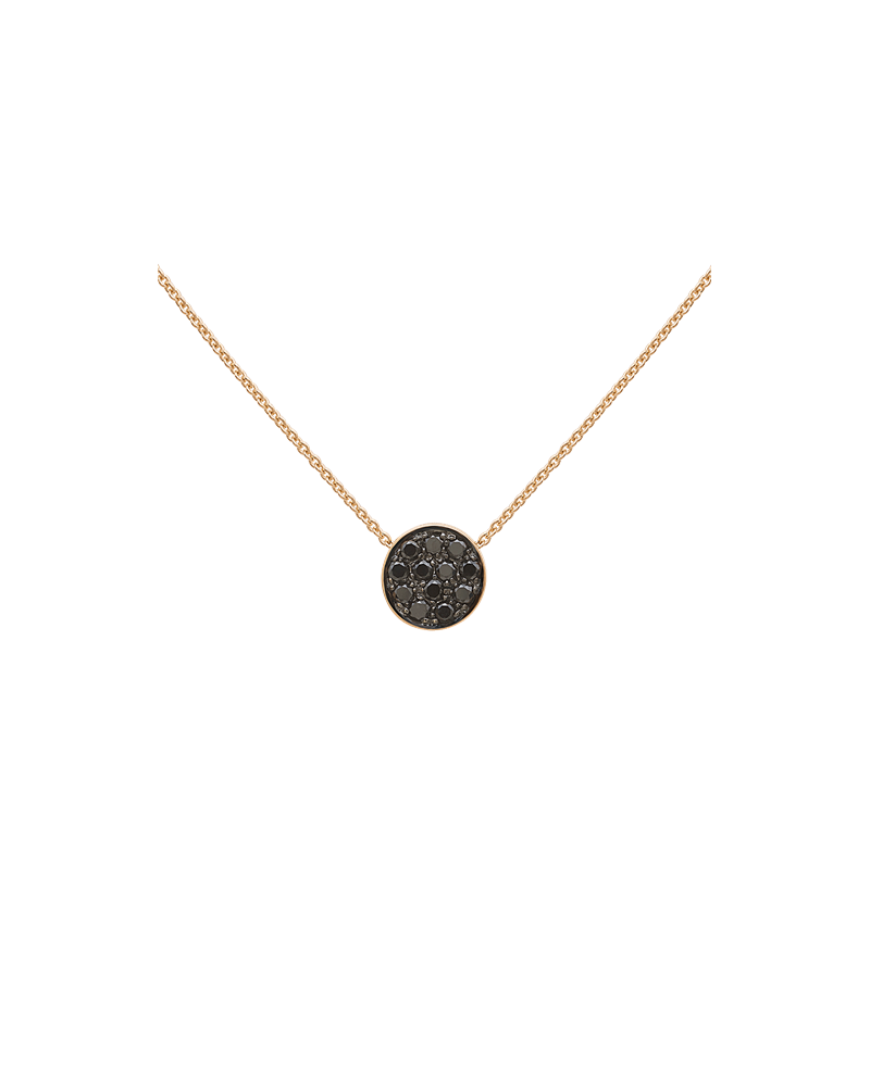 Chantecler Capritude Paillettes Necklace in Rose Gold with Black Diamonds Pavé