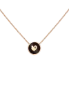 Collana Chantecler Capritude Paillettes in Oro Rosa con Pavé di Diamanti Neri