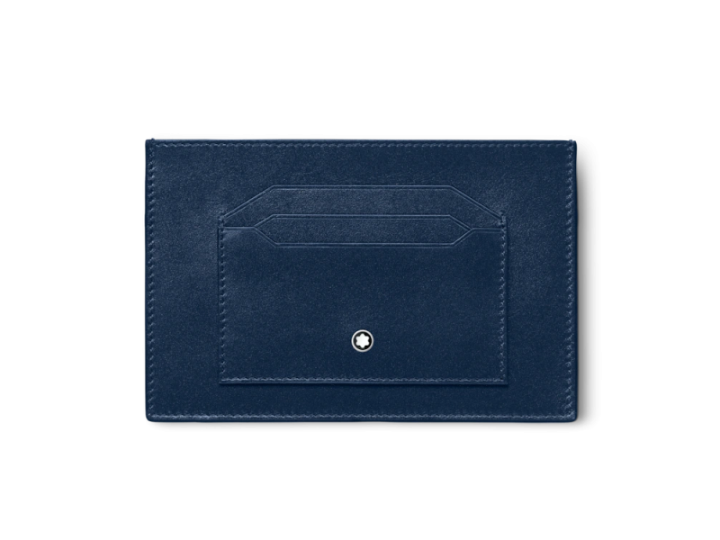 Montblanc Meisterstück Card Holder in Blue Leather with 6 Compartments
